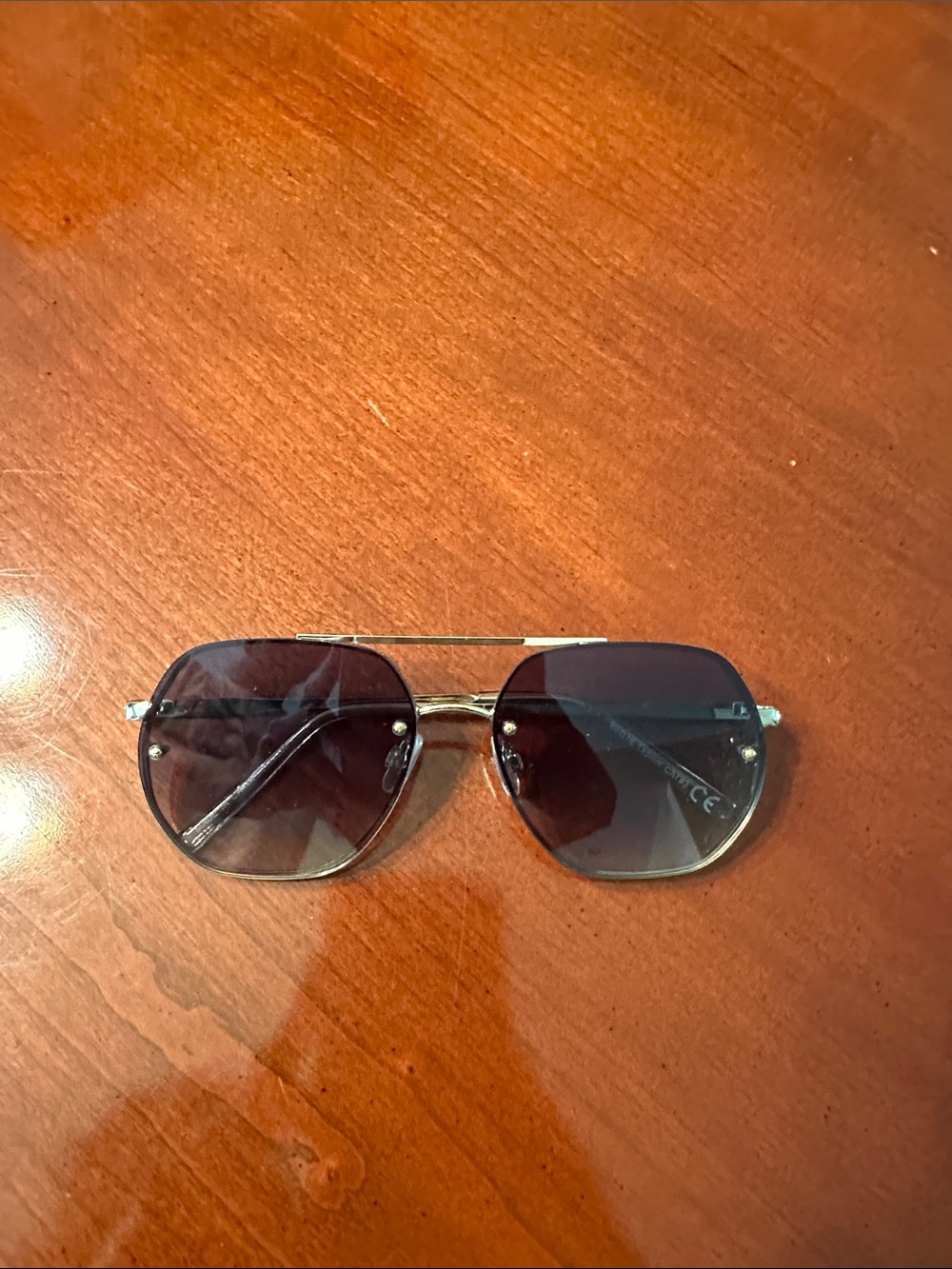 F21 Gold Frame Black Lens Women's Sunglasses
